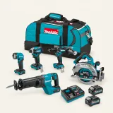 Makita GT501M XGT five-tool kit, bag, two 4Ah batteries and charger